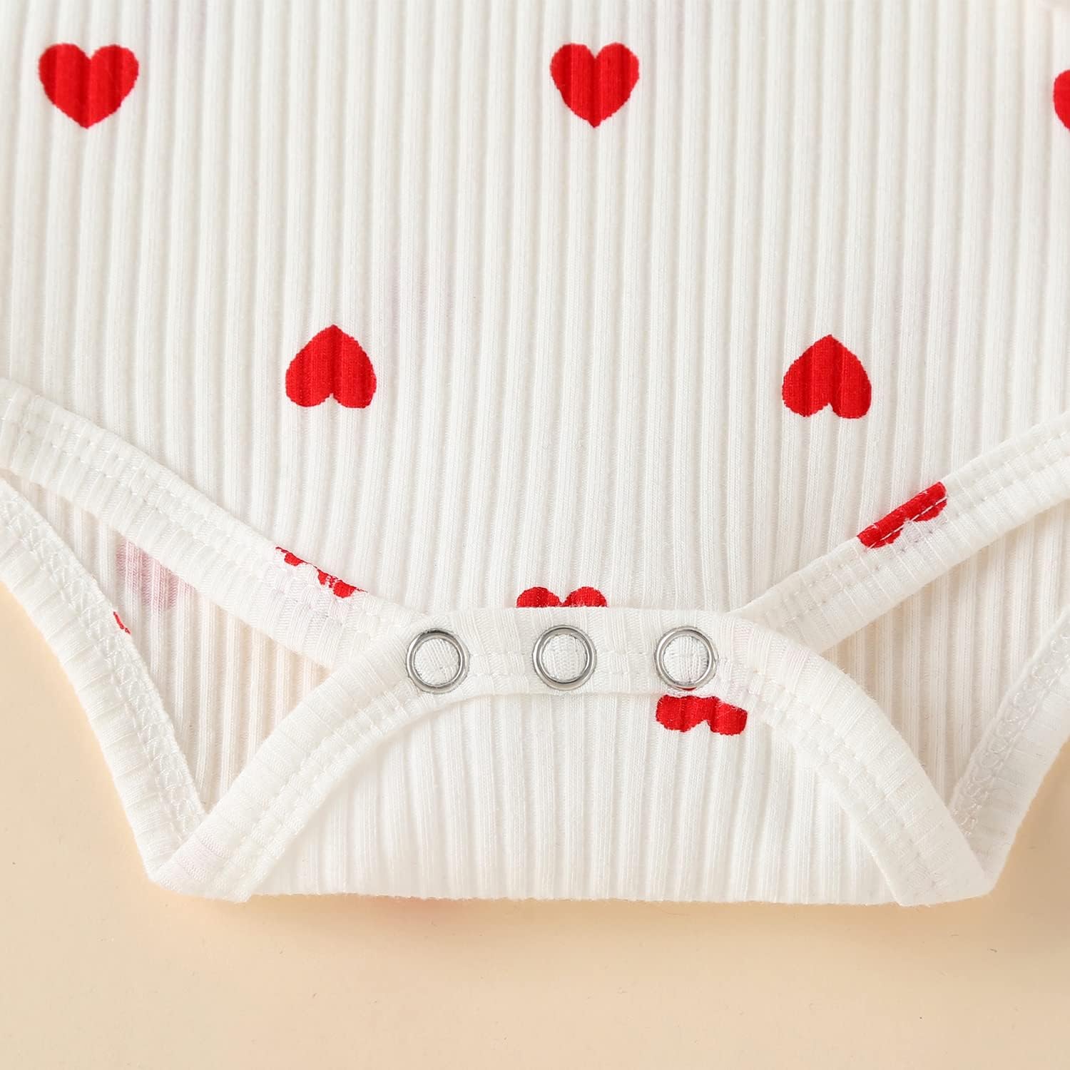 Fullfamous Baby Girl's 3pc Rib Frill Long Sleeve Romper and Pant Set - Image 7