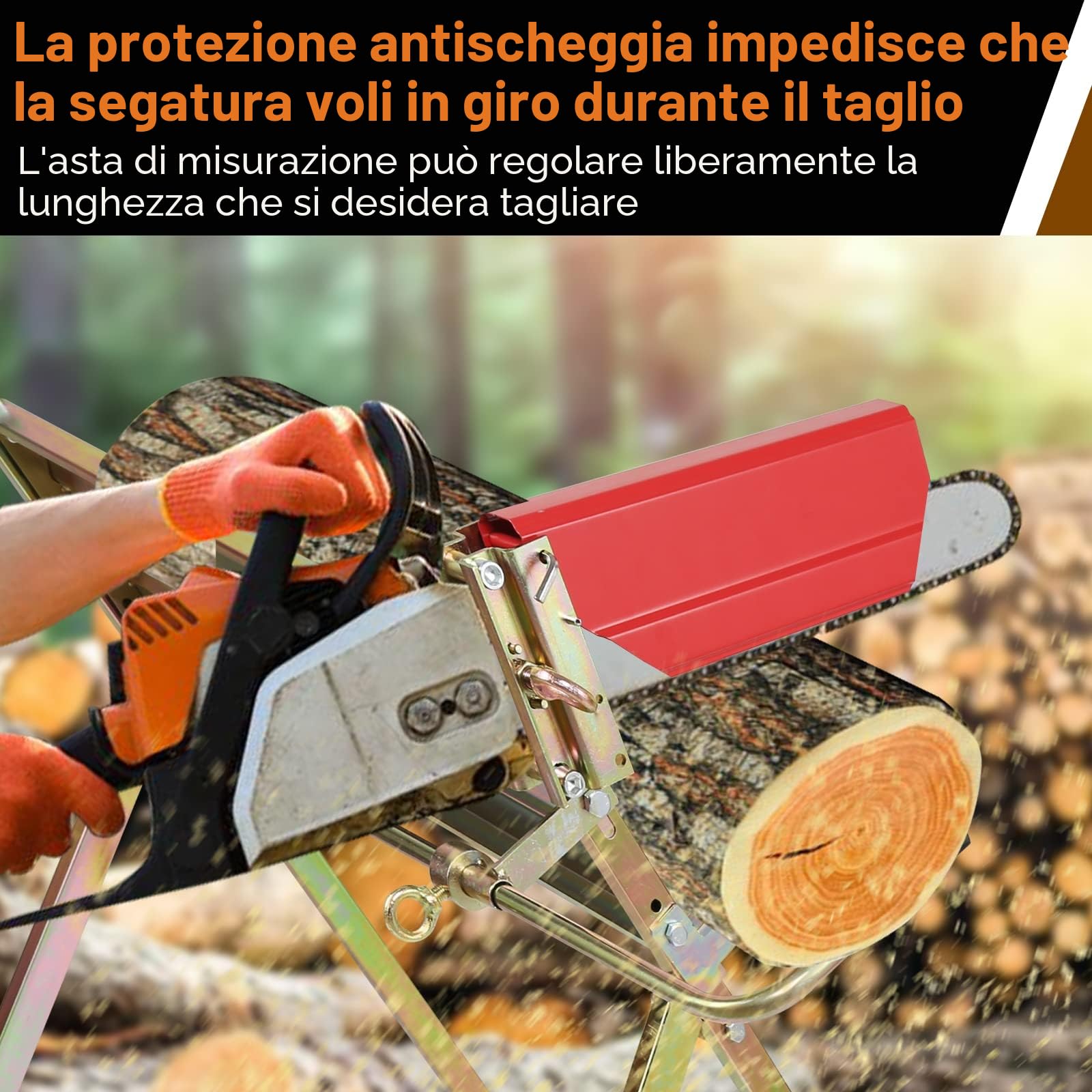 Cavalletto per sega a catena con supporto per motosega, pieghevole, per segherie e officine, 81 x 72 x 78,5 cm, portata fino a 150 kg