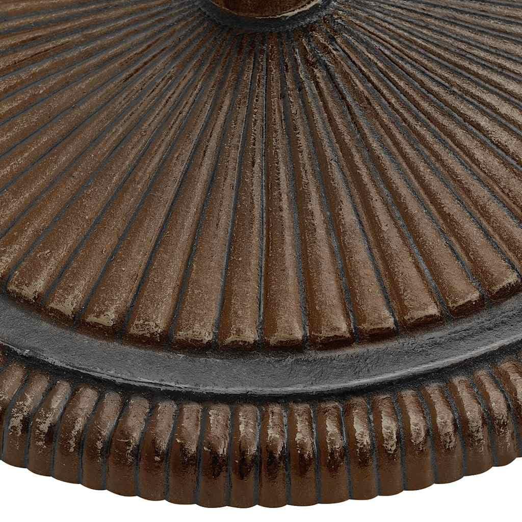 Supporto per ombrellone in ghisa bronzo, 45 x 45 x 30 cm, con adattatore per aste da 35-48 mm, base stabile per giardino, balcone, terrazza, patio, spiaggia