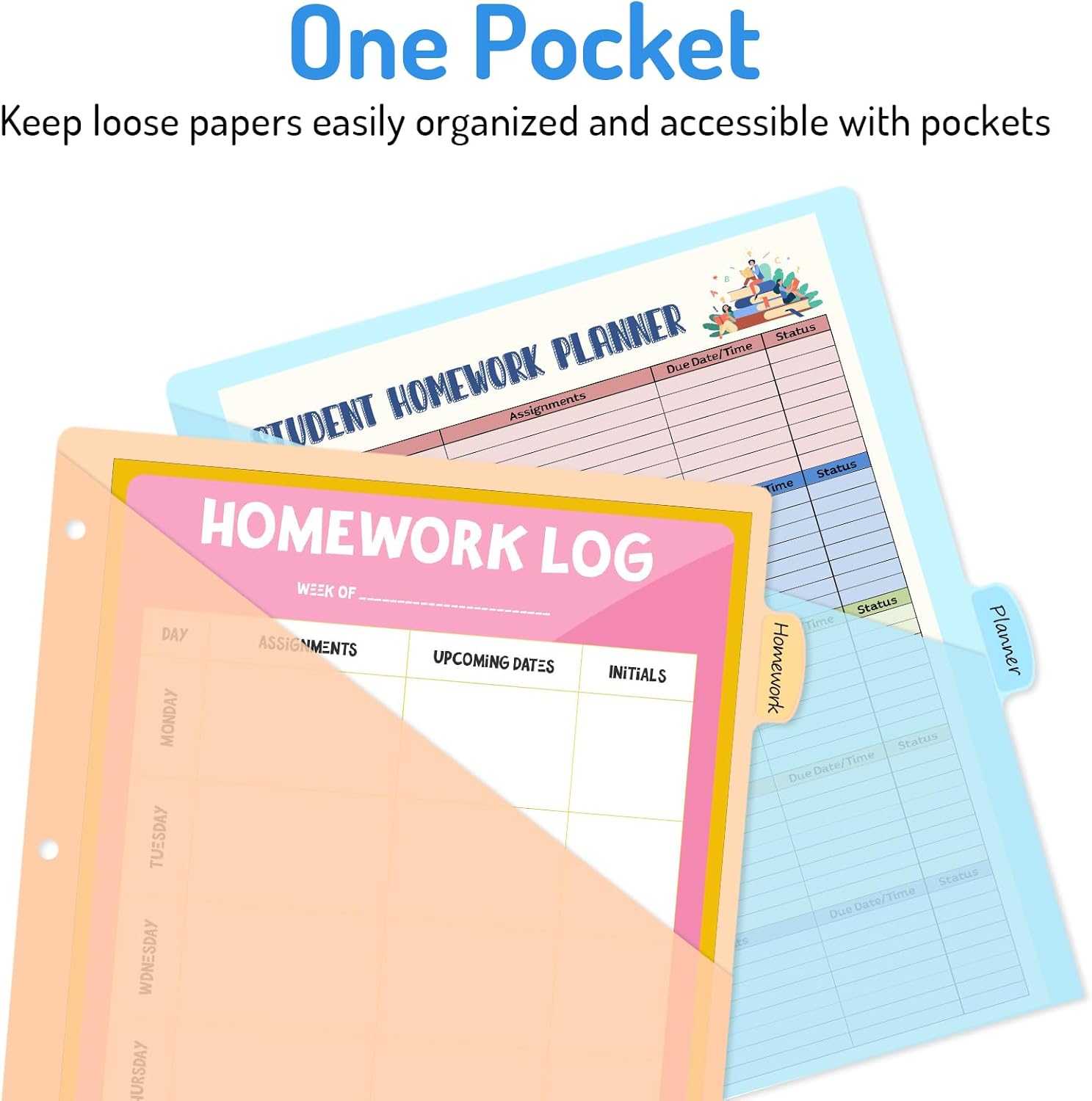 Forvencer 96 Count Dividers for 3 Ring Binder, 8 tabs Binder Dividers with Pocket for US Letter Size, Binder Dividers with Tabs for School Office and Home Organization, Multicolor, 12 Sets