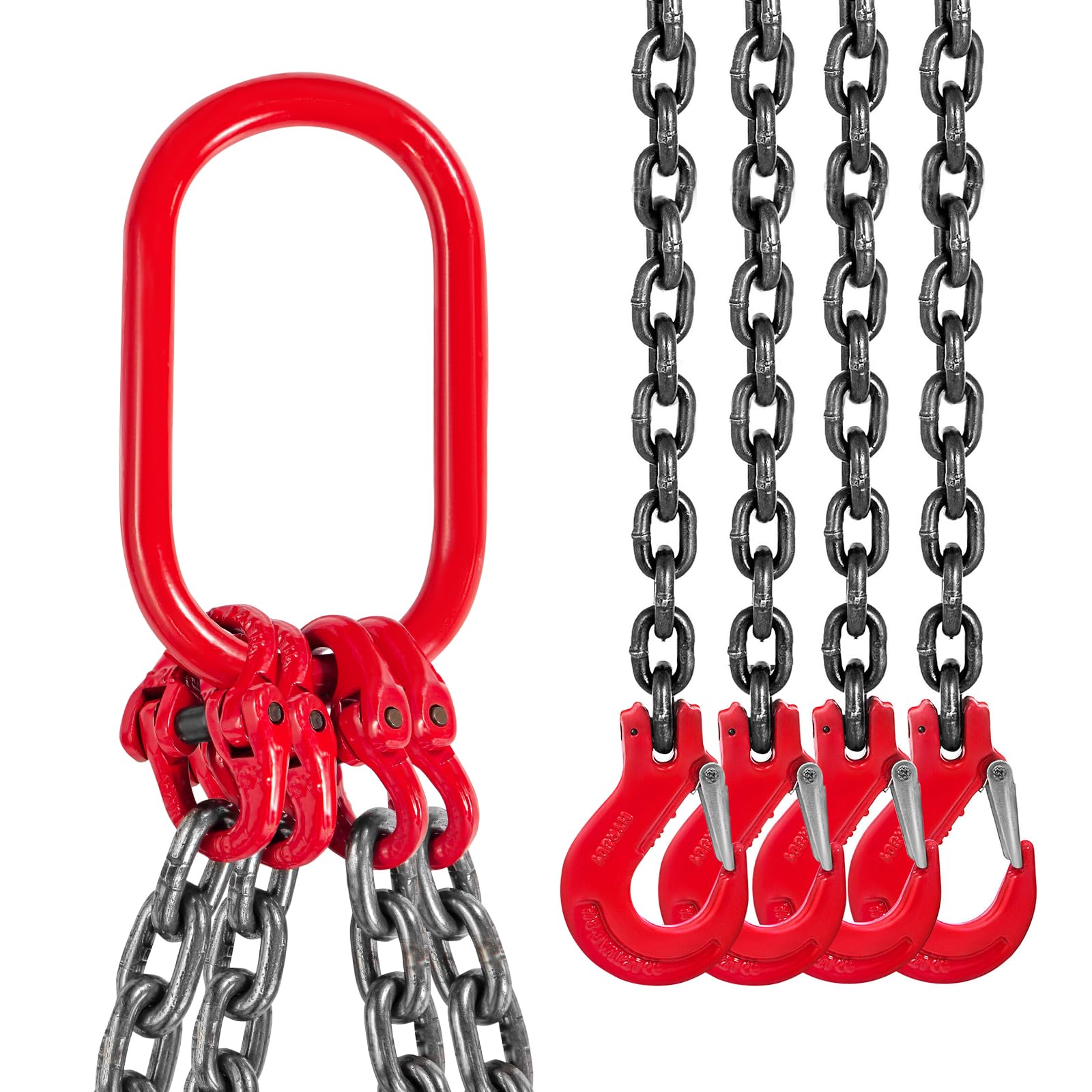 Mophorn G80 Eslinga de Cadena de Elevación de 4 Patas 1 m 4T Diámetro 8 mm