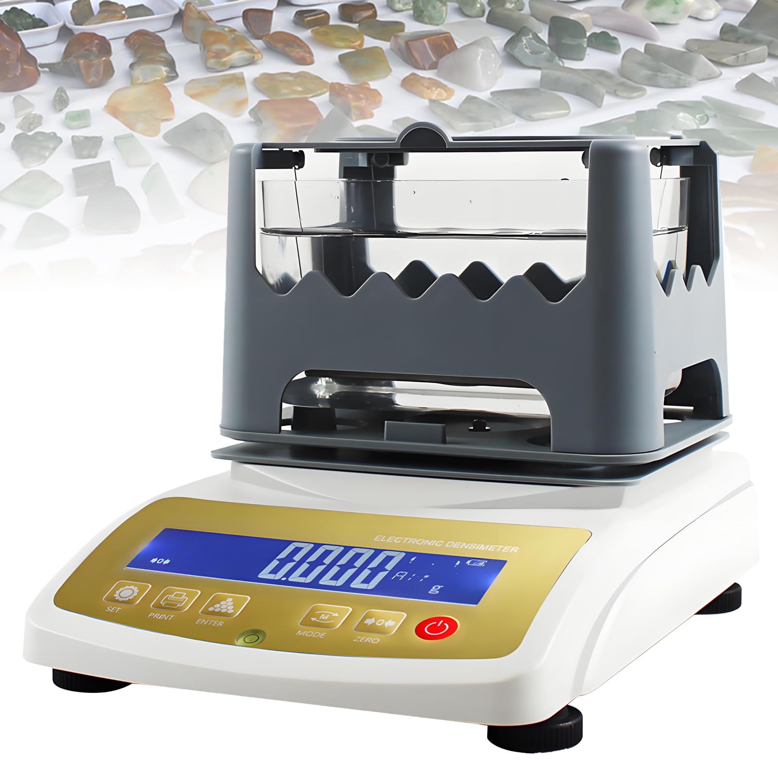 DUMIPME Non-Destructive Gold and Silver Tester, Gravimeter Density Testing Equipment with LCD Display, Precious Metal Authenticity & Purity Verification for Bars, Coins, Jewelry 300K