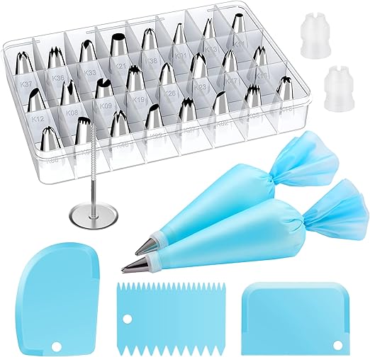Kootek KC028 32Piece Cake Decorating Tips Kits Stainless Steel Baking