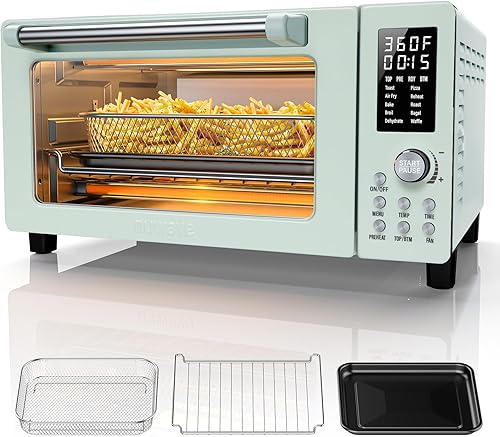 Nuwave Bravo Pro Smart 21QT Tostador Horno Freidora Combo, encimera de horno de convección, 10 funciones todo en 1, con tecnología uniforme y rápida