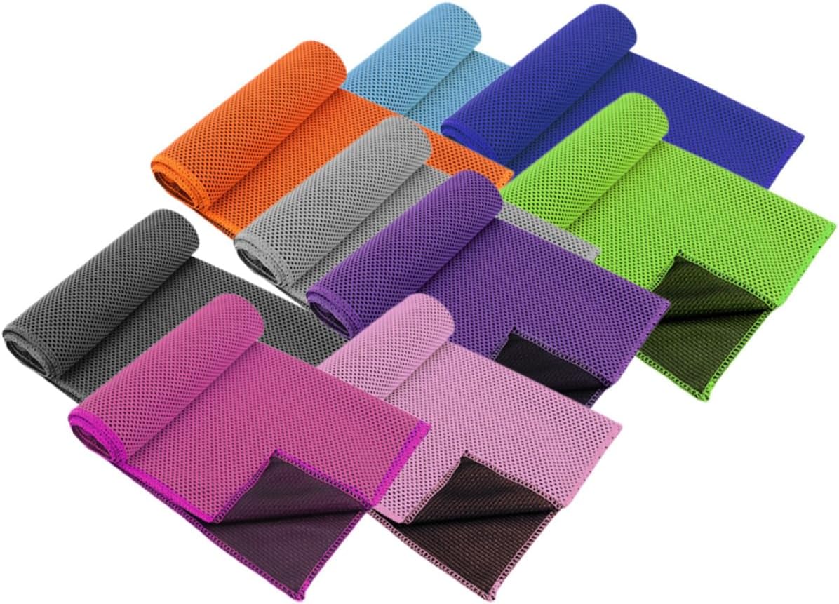 9pcs Multi Function Portable Cooling Towel Quick Dry Sports Towels for Running Yoga Travel Outdoor Activities Lightweight Skin Friendly Design
