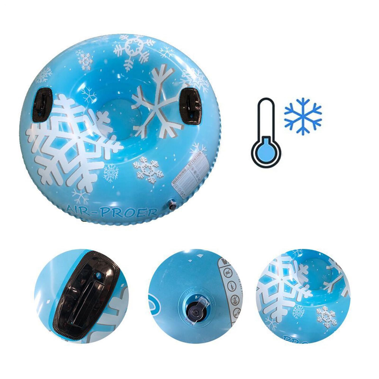 Tube à neige gonflable - Anneau gonflable en forme de tube pour la neige, anneau pour luge dans le jardin, la cour et la piste | Pour activités de plein air, hiver, promenades d'hiver, piscine et