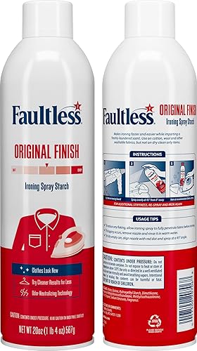 Miniatura 2 de Faultless - Aerosol de almidón para lavandería, potenciador de planchado original para un deslizamiento suave de la plancha en la ropa y la tela (20
