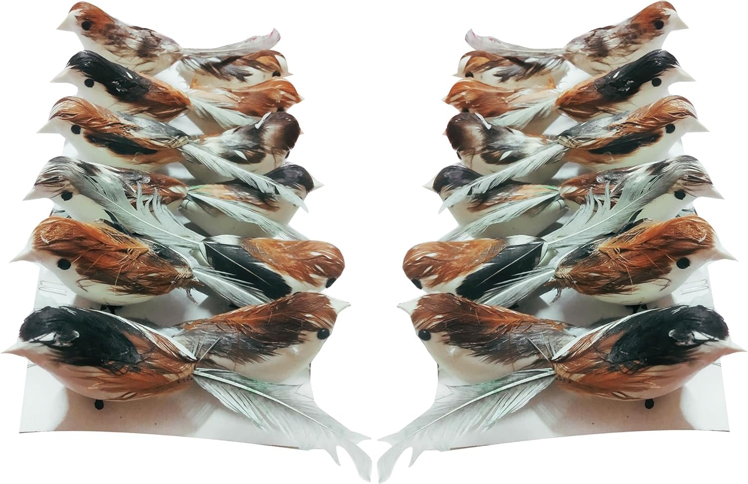 Santosh Trader Beautiful Artificial Small Birds 3 Pack -12 Each (Natural) 1