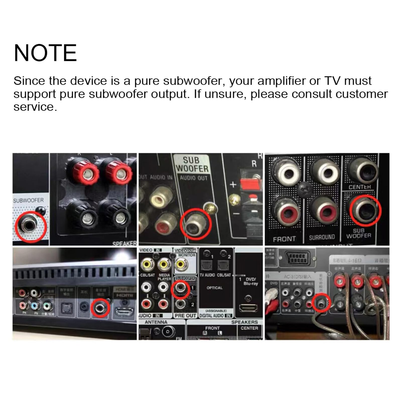 Subwoofer Passivo Indipendente 100W Potenza Elevata per Home Theater e