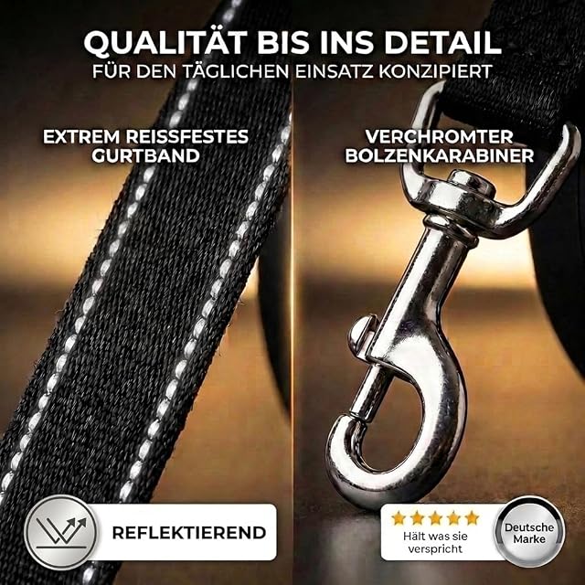 Foto 7 de 8 de Hund ist KÖNIG Correa para Perros de 5 m para Perros pequeños y Grandes, Correa Extensible con Mango cómodo