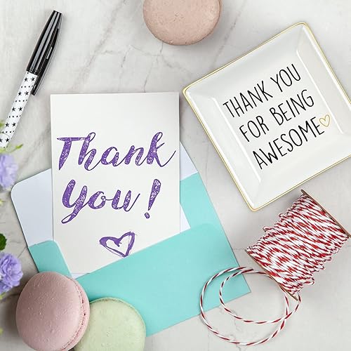 Miniatura 7 de Homlouue Regalos de agradecimiento para mujeres, plato de anillo de agradecimiento inspirador para empleados, compañeros de trabajo, amigos,