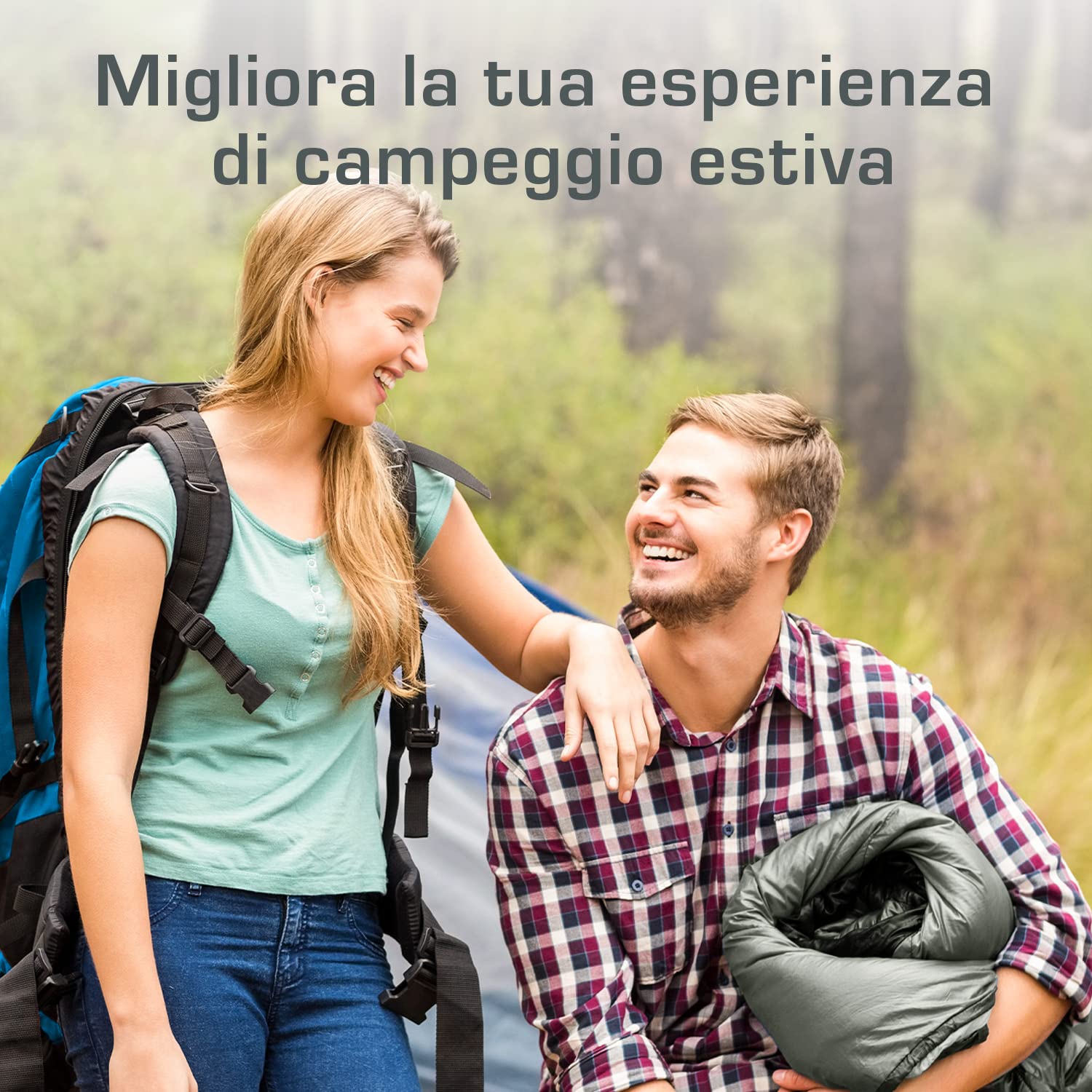 Active Era Eccellente Sacco a Pelo Ultraleggero di Forma Rettangolare, ideale per viaggi e campeggi. Compatto e Facile da Portare,190 x 75 cm.