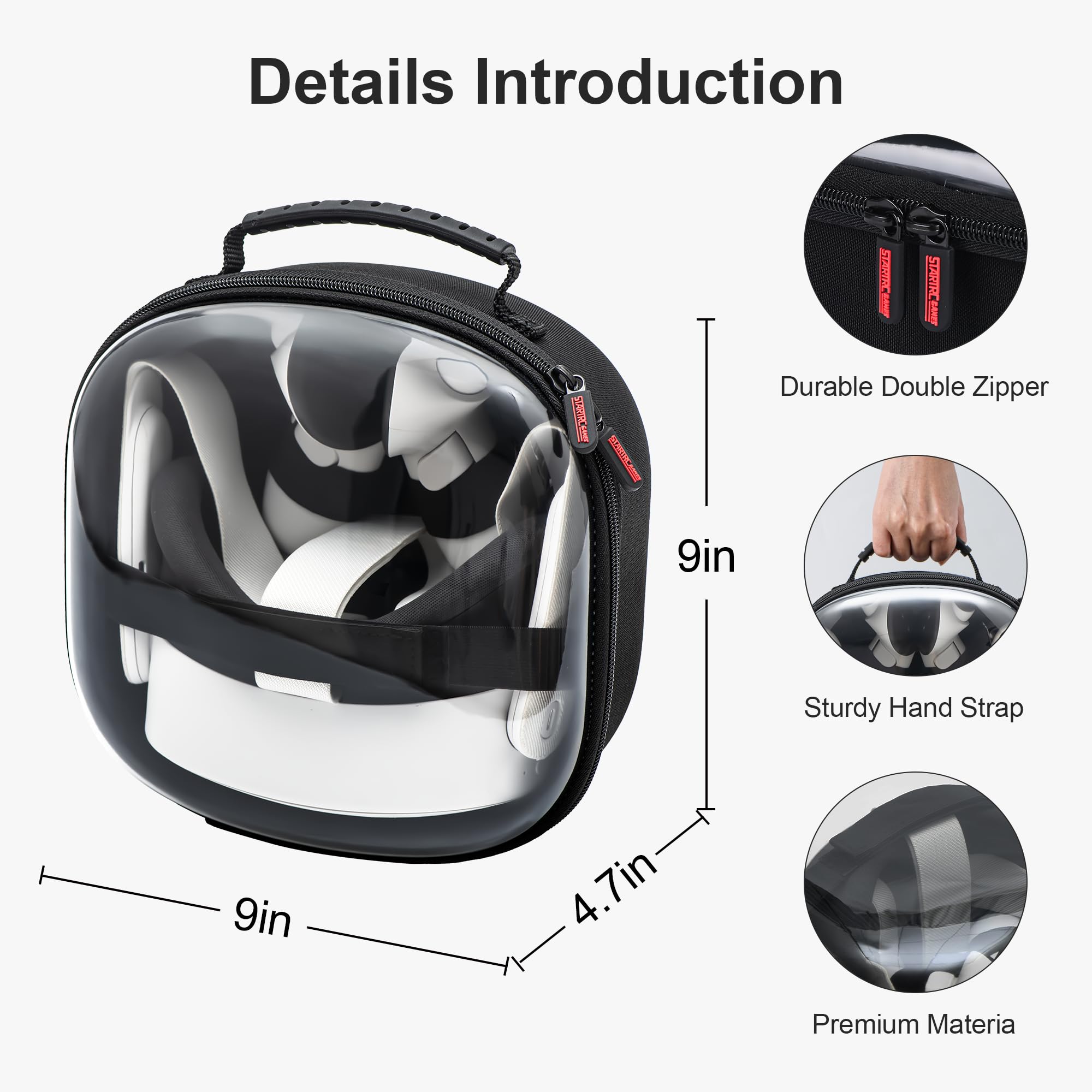 KIWI Design P4 Carrying Case Compatible With Meta Quest 3S/3/2/Vision Pro Original