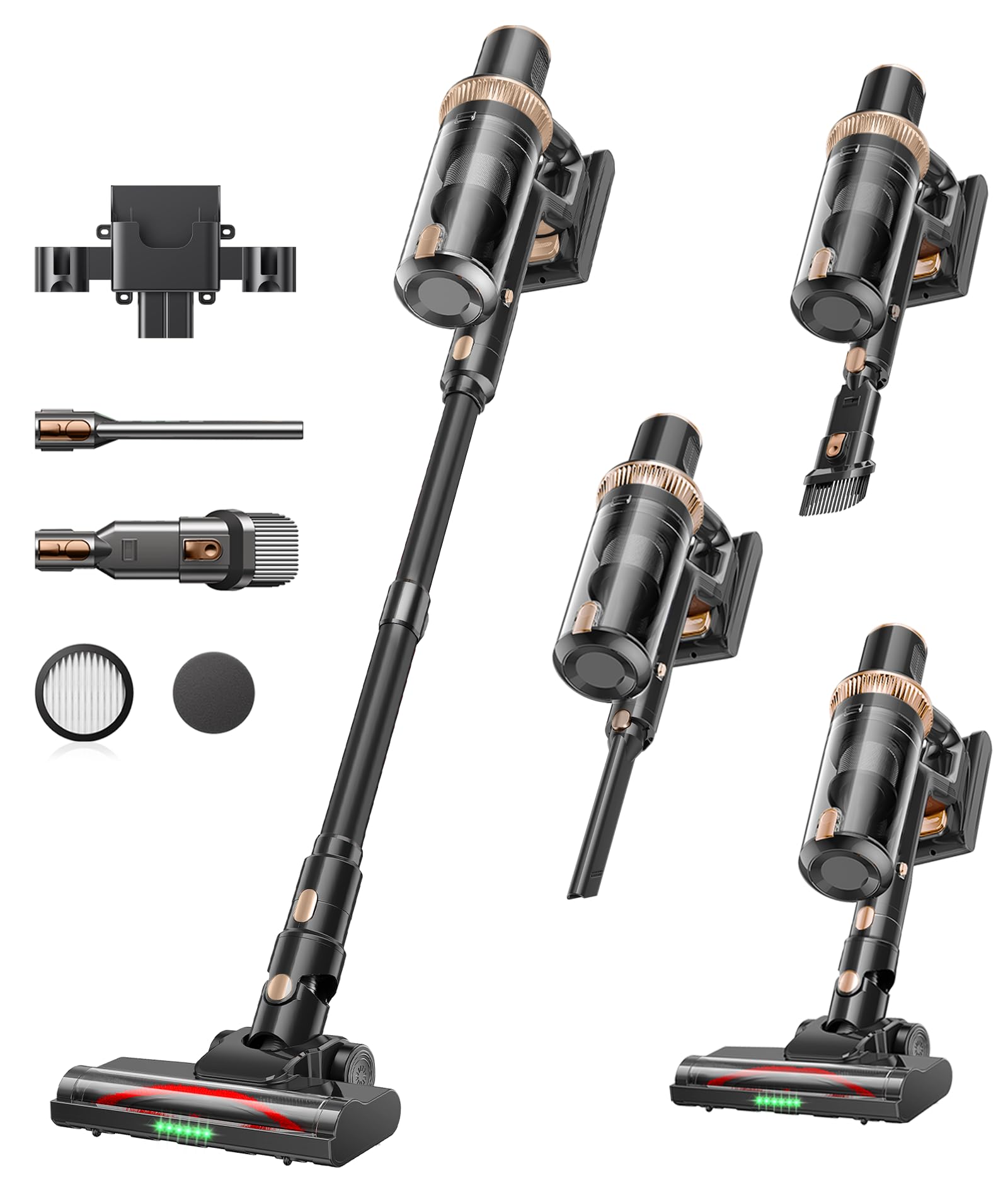 Cordless Vacuum Cleaner 450W 48KPA 60Mins Vacuum Cleaners for Home Anti-tangle Wireless Vacumm Rechargeable Vacuum With Green Light