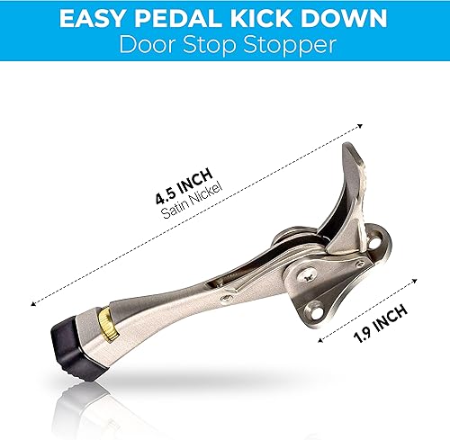 Miniatura 29 de HOME&I Easy Pedal Kick Down Door Stop Stopper Easy Step Door Kick Doorstop,Premium Quality,Height-Adjustable Rubber Foot,4 Inch