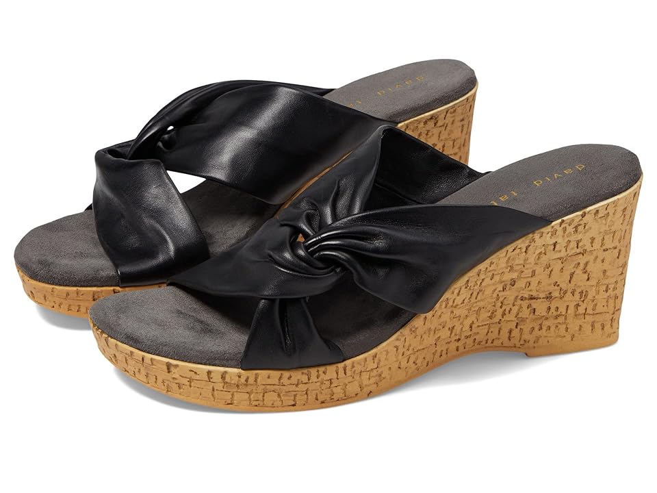 David Tate Loop (Black Nappa Leather) Women's Sandals INTERNATIONAL SHIPPING