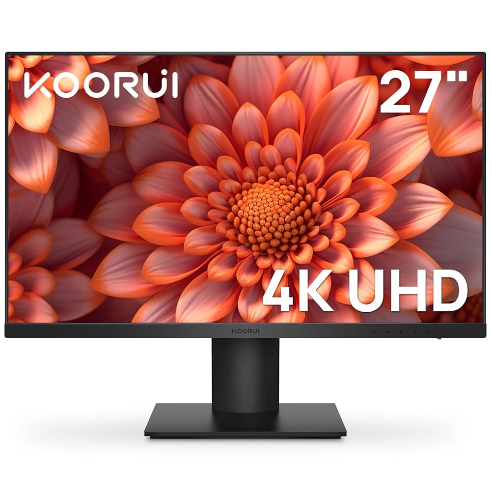 KOORUI 27-calowy ekran PC, monitor 4K UHD(3840 x 2160), IPS