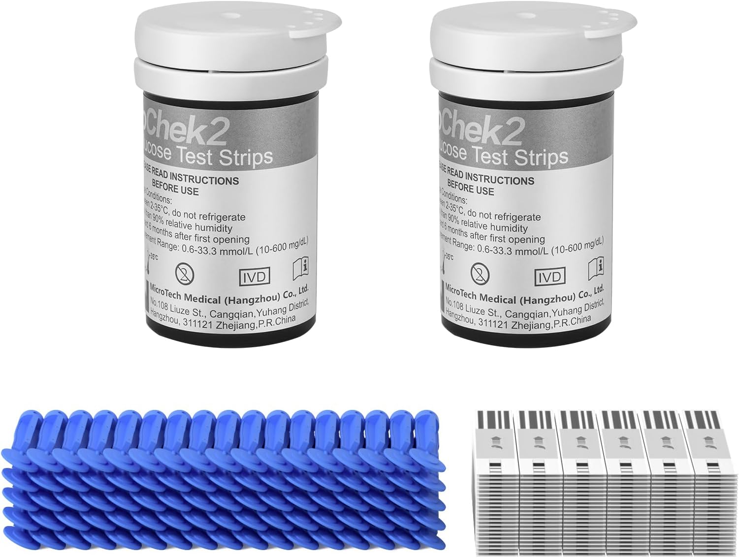 GoChek Diabetes Test Strips x 50 & Diabetes Lancets x 50, No Code Blood Glucose Test Strips, Blood Suger Test Strips for UK Diabetics (GoChek Only)