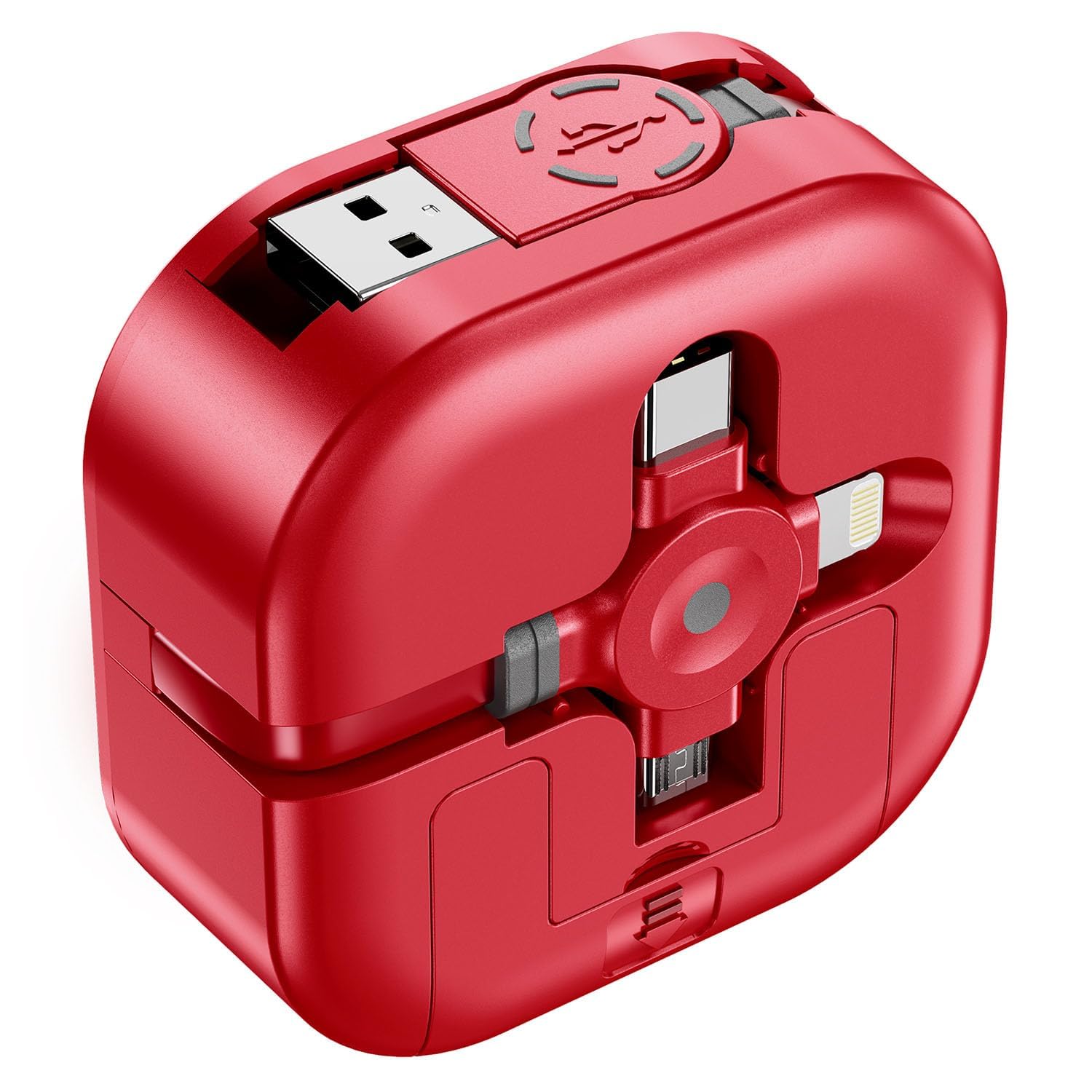 Amazon.co.jp: リール式充電ケーブル 3in1 ASICEN 巻き取り式