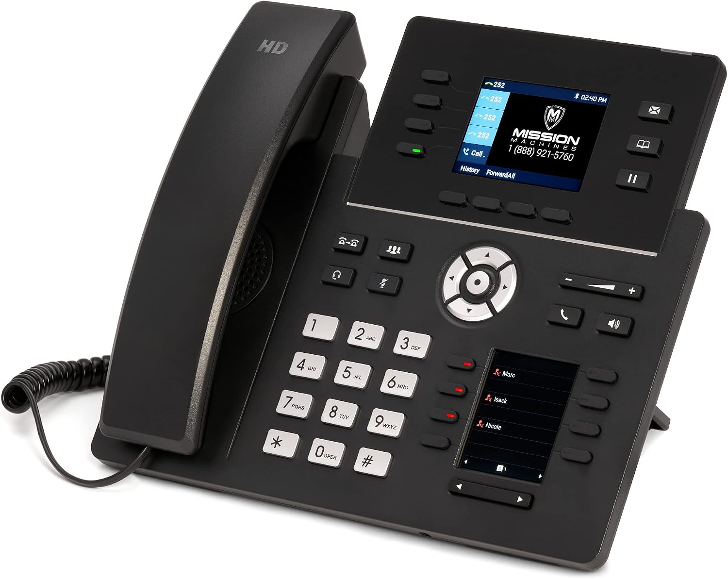 Mission Machines S-100 Business Phone System: Premium Pack - Auto Attendant/Voicemail, Cell & Remote Phone Extensions, Call Recording & Mission Machines Phone Service for 2 Months (8 Phone Bundle)