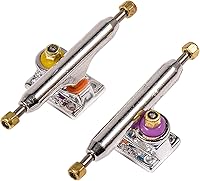 Vista 12 de Camiones de Diapasón RACOFSB con Bujes de Uretano Mejorados y Copa de Pivote, 34mm 32mm de Ancho, Clave de Rey Normal (Plateado, 34mm)