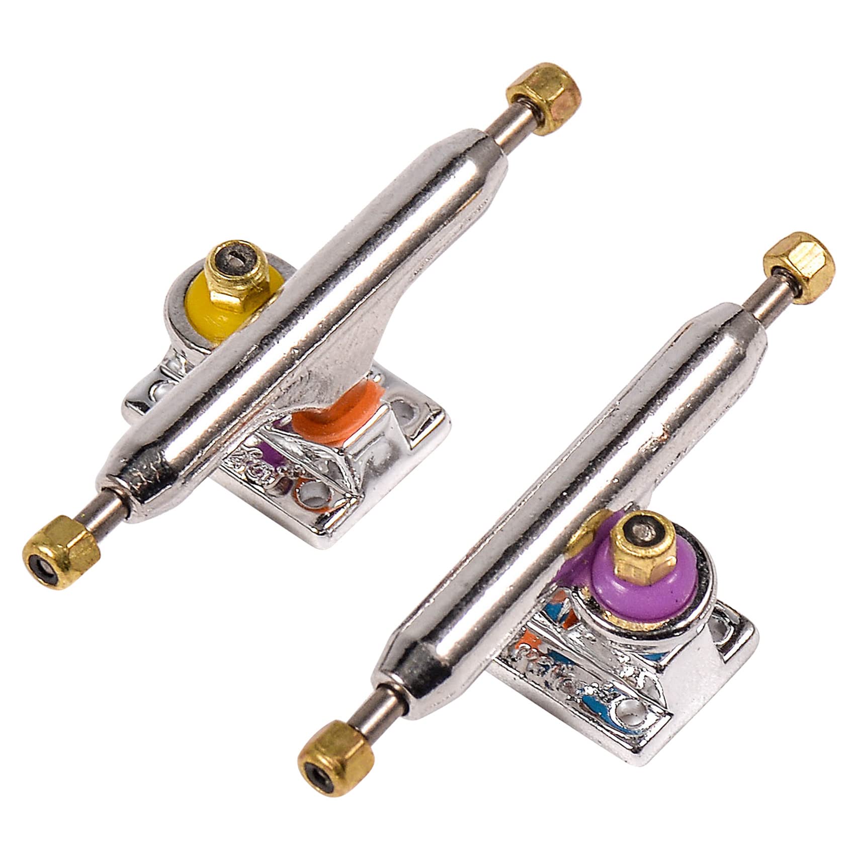 RACOFSB Fingerboard Trucks with Upgraded Urethane Bushings and Pivot Cup,34mm 32mm Width,Normal Kingpin (Silver, 32mm)
