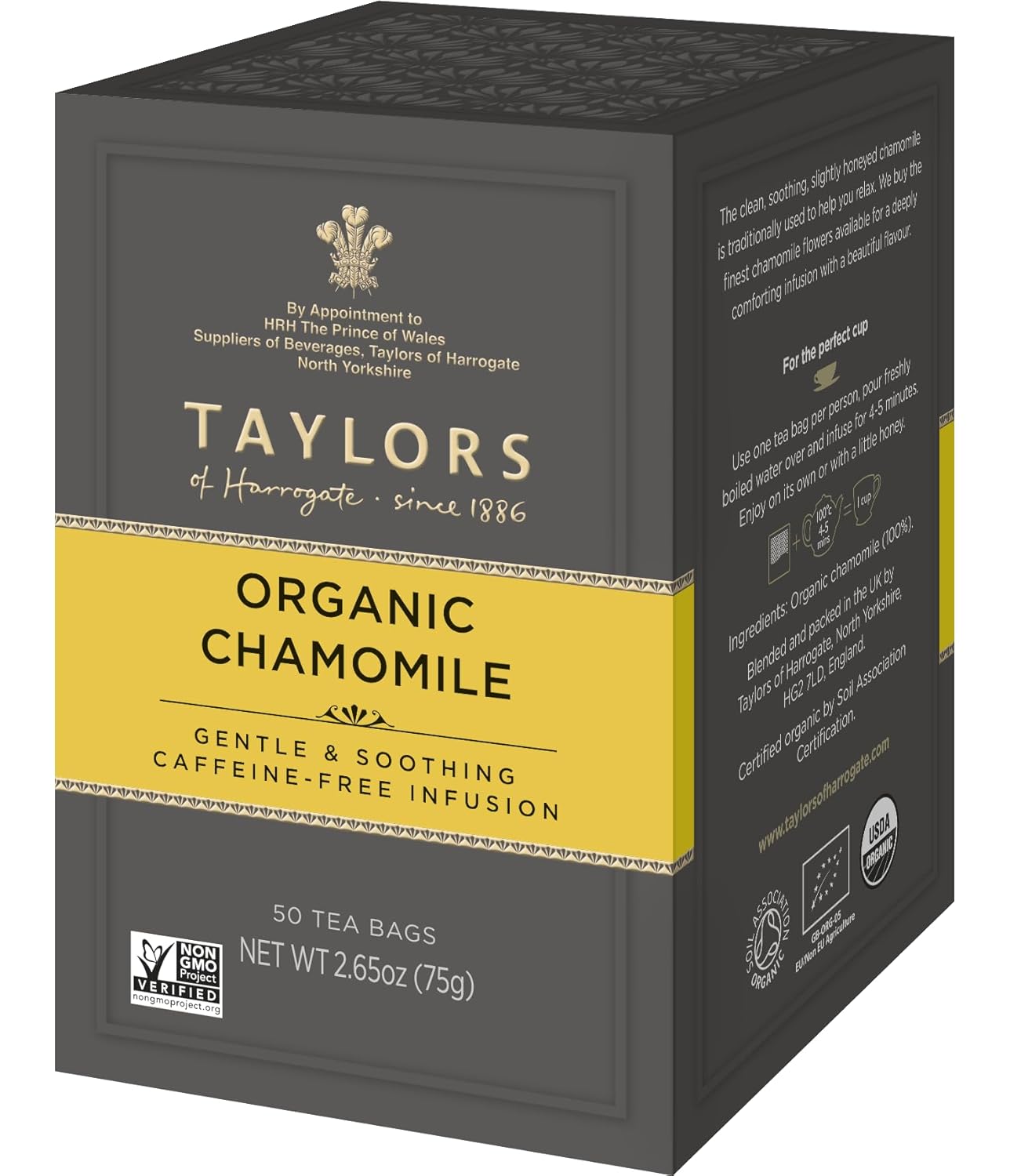 Organic chamomile herbal tea, 50 count (pack of 6)