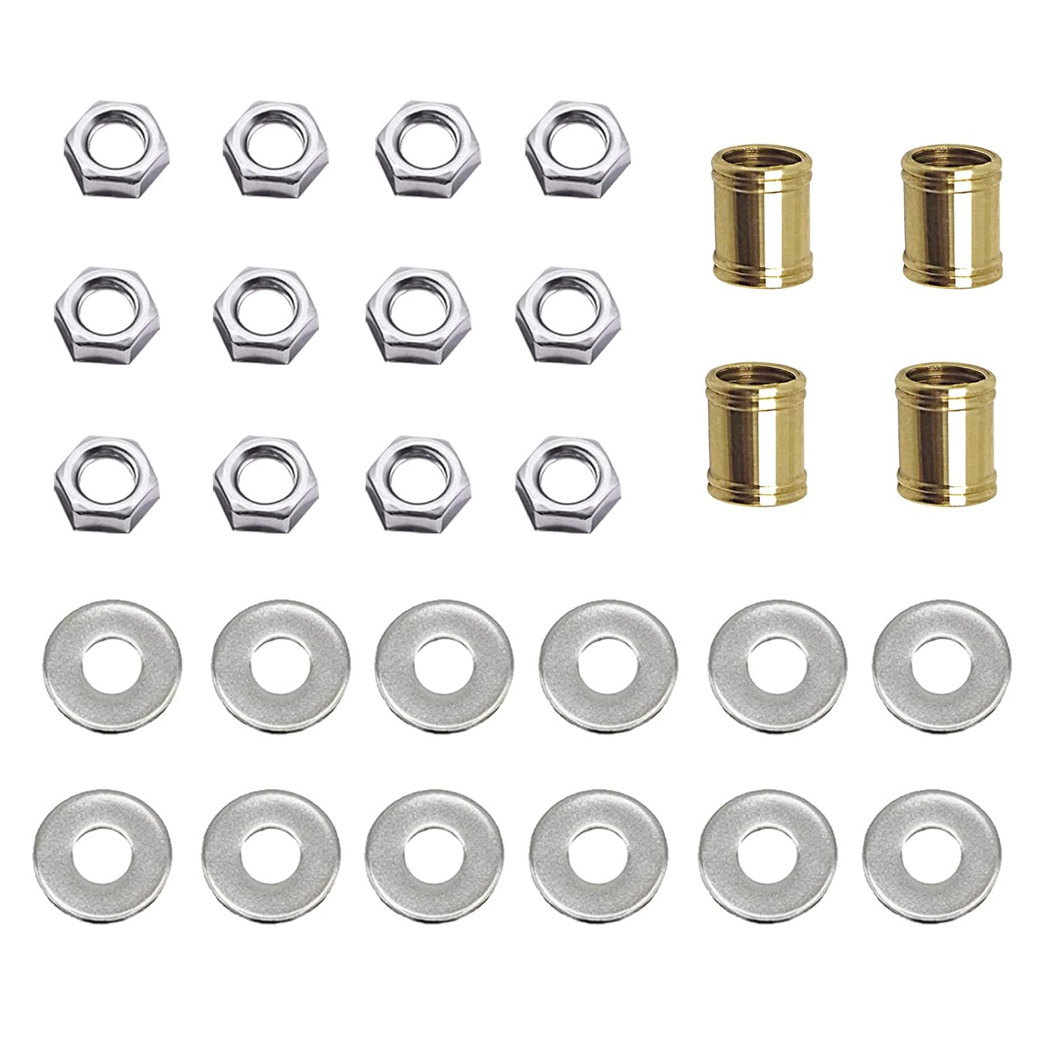 ECUDIS Lamp Pipe Locknut, Lamp Rod Couplings, Lock Nut Fasteners for