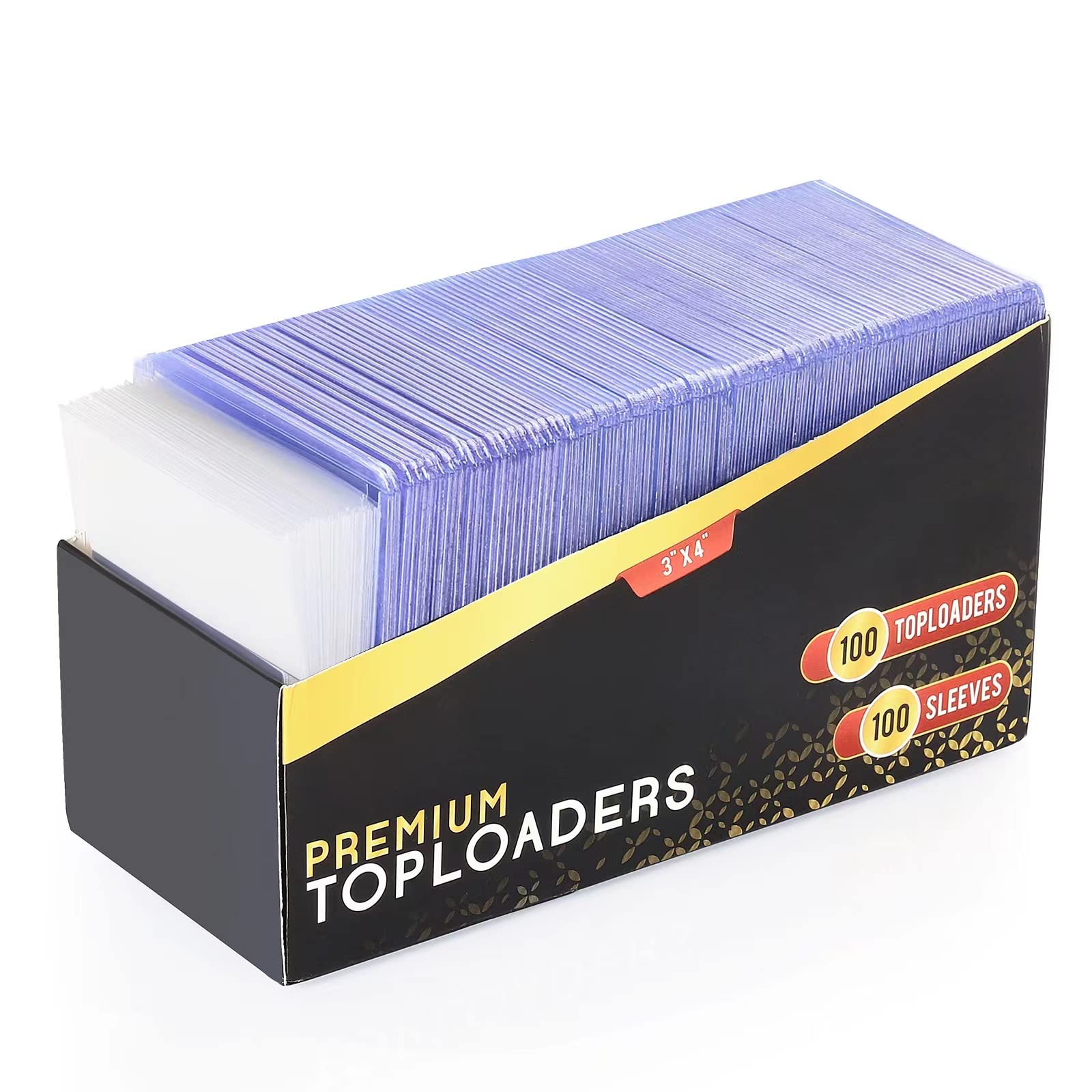 カードホルダー トップローダー 100枚 透明 横入れ 硬貨 フィルム