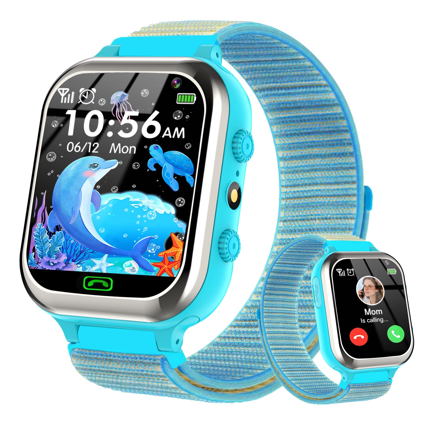 Kids Smart Watch,Smart Watch for kids with Phone Call SOS Music Video Camera Step Counter Alarm, Smartwatch for boys girls Birthday Gifts 4-8 age