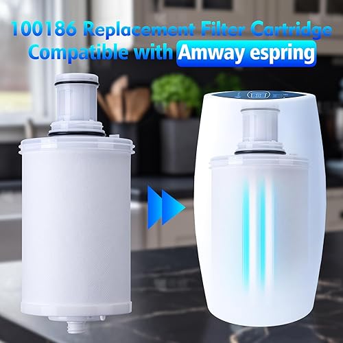 Miniatura 2 de 100186 Cartucho de repuesto para filtro de agua original compatible con Amway Espring, filtro 3 en 1, mejora la pureza del agua