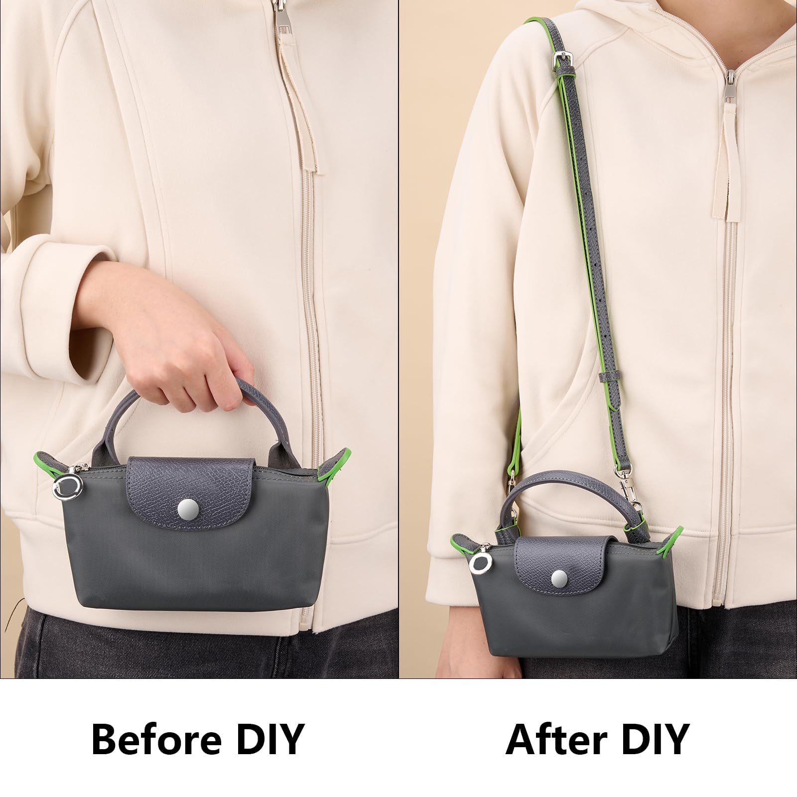 Sostituzione Cinghie Borsa, Borsa in Pelle Crossbody Tracolla Regolabile per Longchamp Borsa Donne