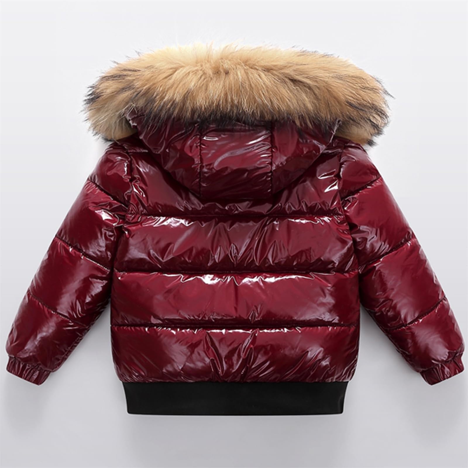 Generisch Giacca invernale per bambini, giacca invernale, foderata, calda giacca invernale, antivento, giacca con cappuccio, giacca trapuntata per bambini, giacca per bambini con cappuccio