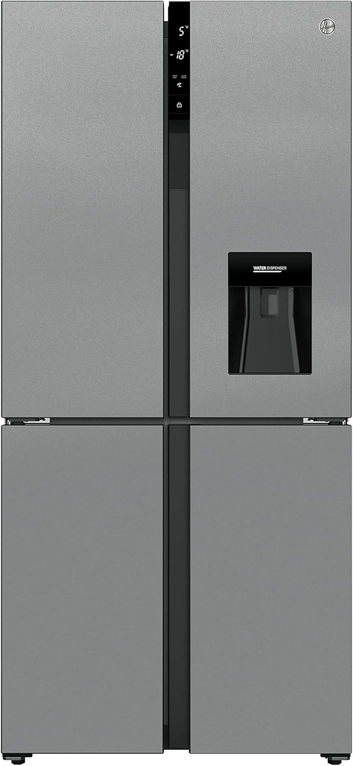 Hoover HSC818FXWDK Freestanding American Fridge Freezer, Water