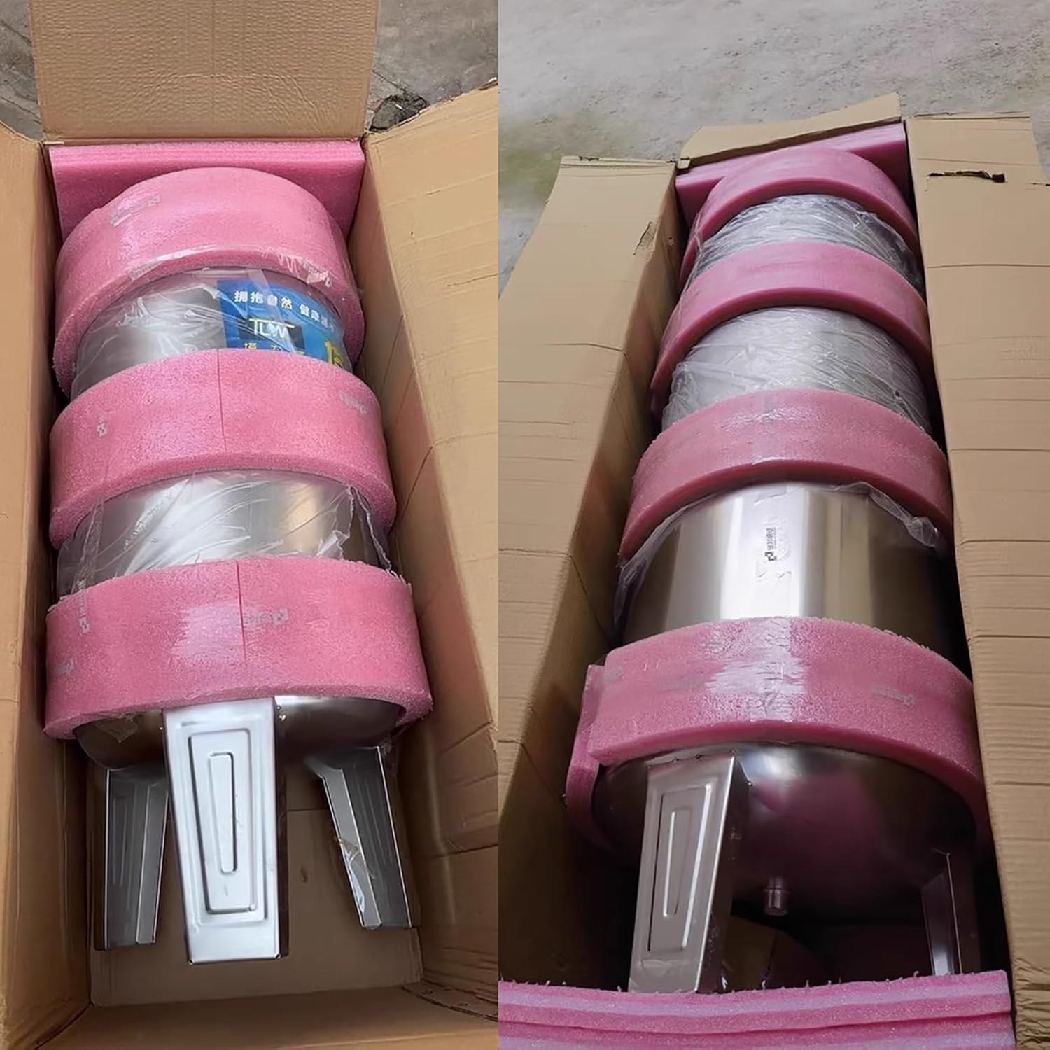 Large Well Pressure Tank Kits, 16 -185 Gallon Pressurized Tank,Vertical 304 Stainless Steel Water Pressure Tank For Well Systems Well Tanks Kitchen/Shower/Toilet(Size:(135x50cm/53x19in)250L/66Gal)