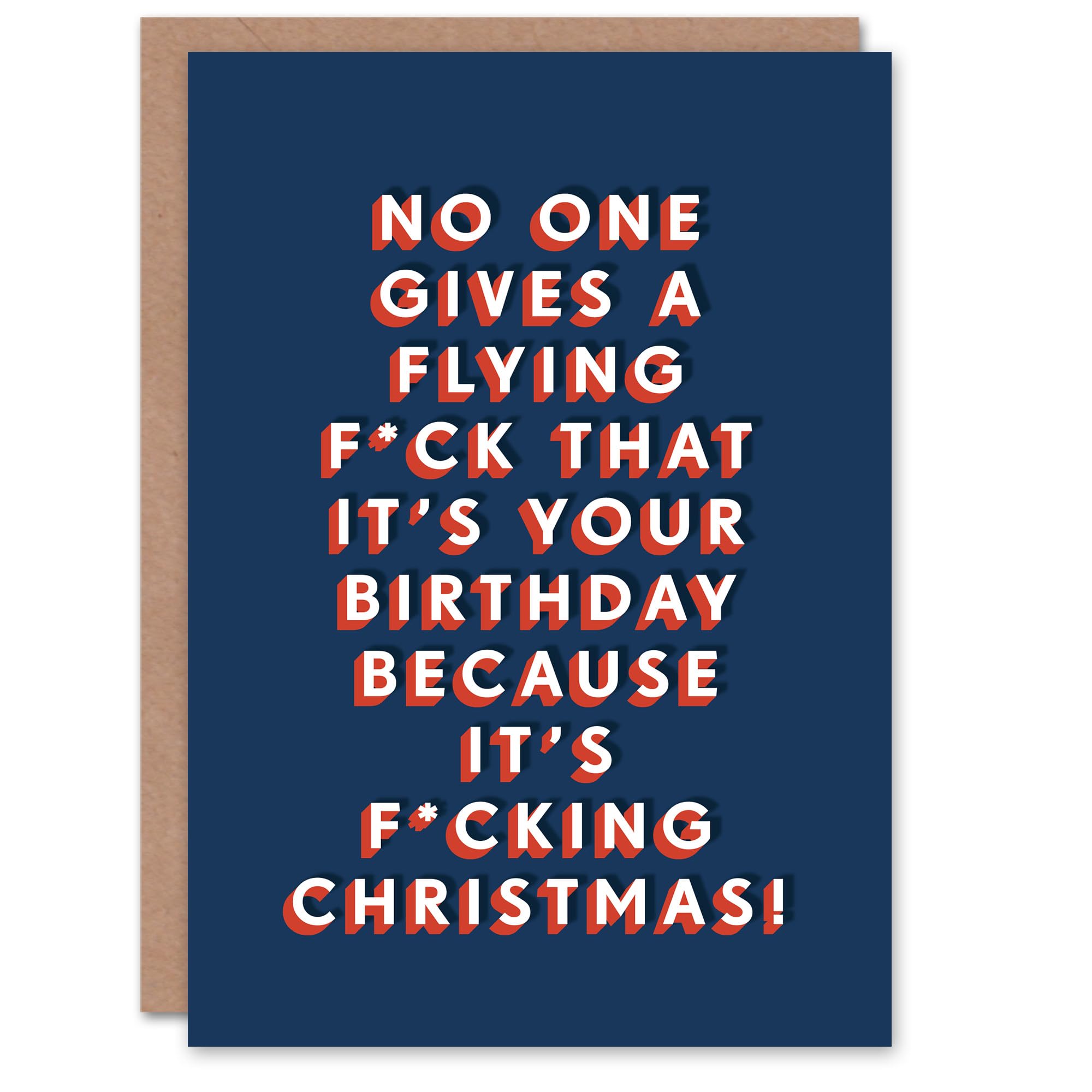 Artery8 No One Gives A F*ck Because Its Christmas Funny For Him Birthday Card