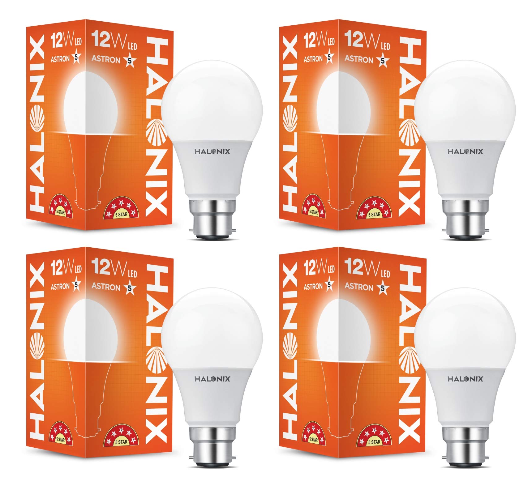 Halonix Astron Star Base B22 12-Watt LED Bulb (Pack of 4, Cool White)-image-38