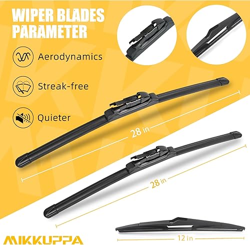 Vista 291 de MIKKUPPA Limpiaparabrisas de 26 pulgadas + 23 pulgadas + 12 pulgadas, repuesto para Mercedes-Benz 2013-2016 GL350 GL450, 2012-2015 ML350 ML550 ML63