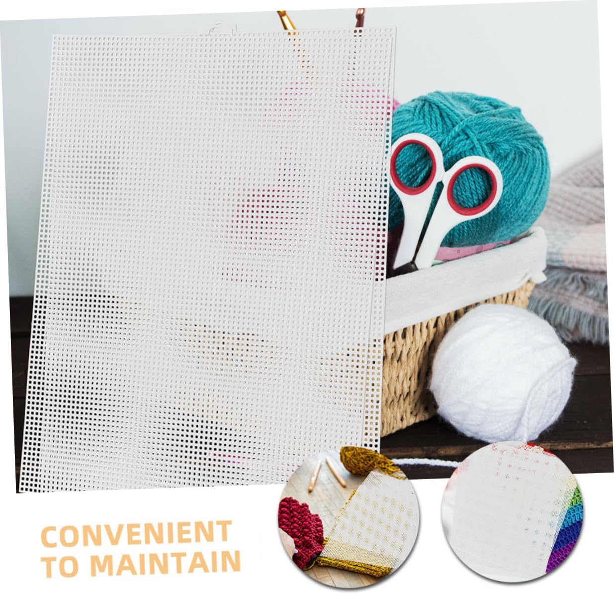 DOITOOL 5pcs Embroidery Mesh Canvas Sheets Craft Mesh for Yarn Knit Crochet DIY Projects
