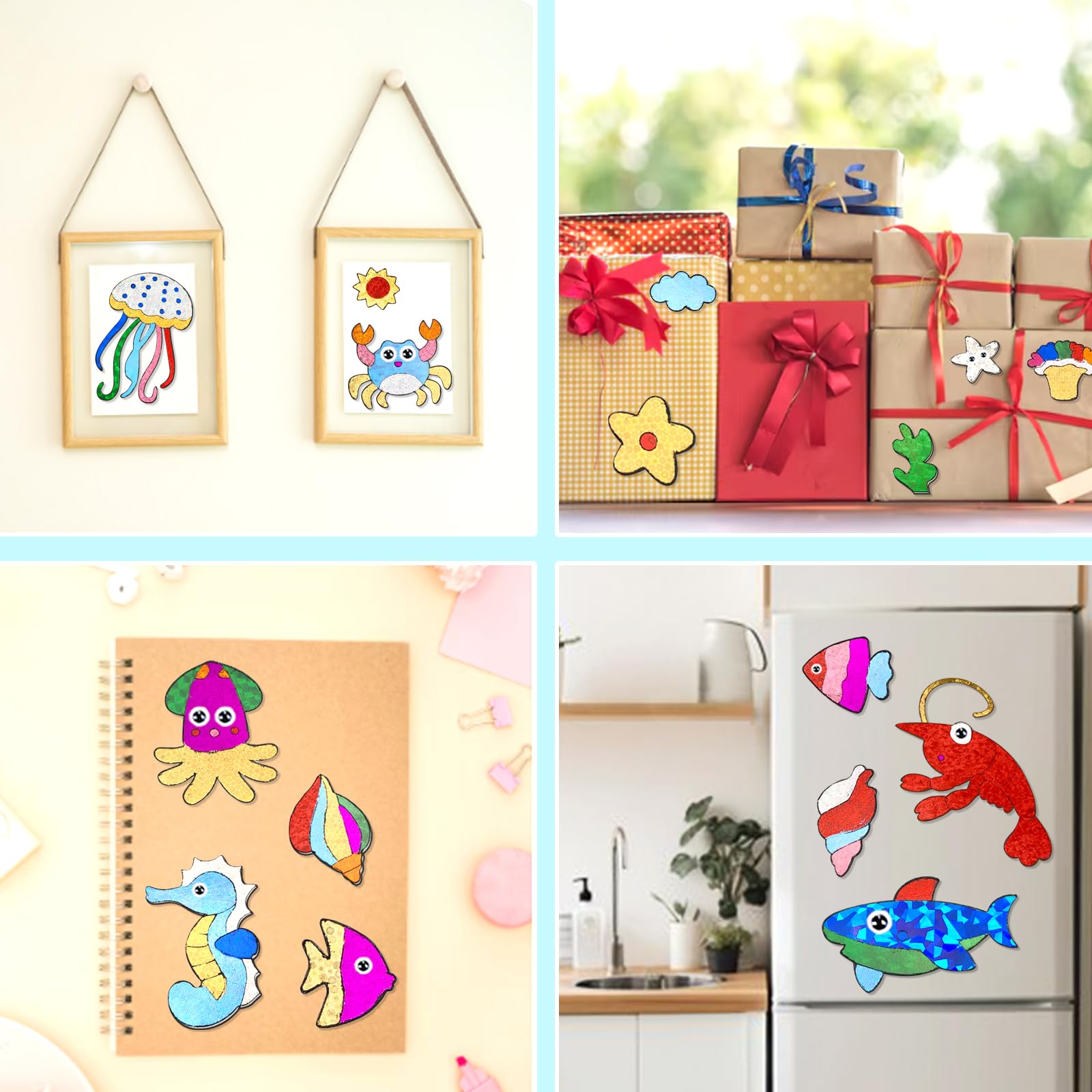 TPTGIAR Folienspaß Kinder – Bastelset Mit Alufolie & Tier-Motiven, Ab 4 Jahre