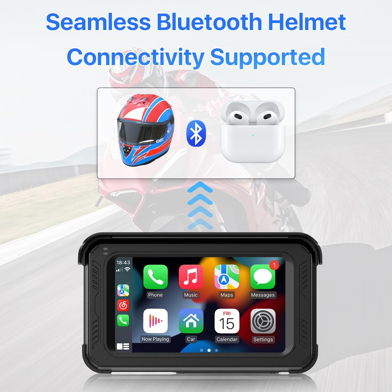 Seamless Bluetooth Helmet Connectivity Supported