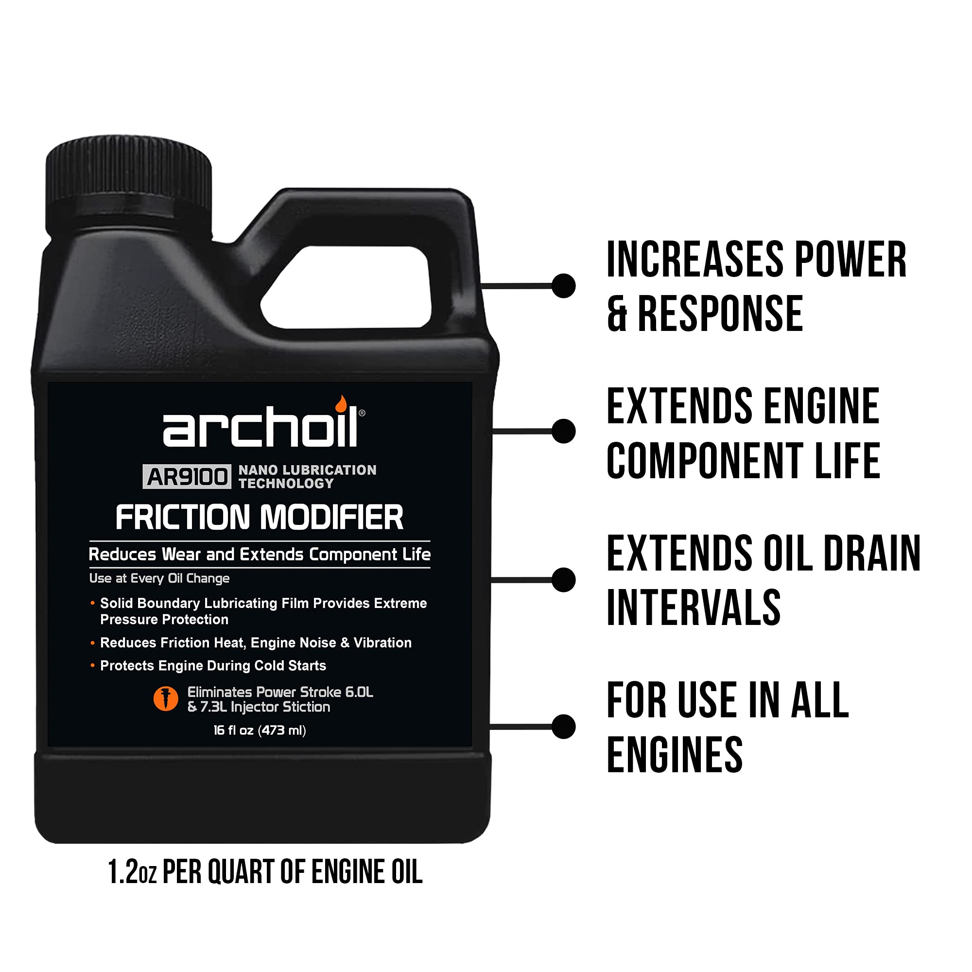 Archoil Ultimate Diesel Kit AR9100 Friction Modifier (16oz) + AR6500