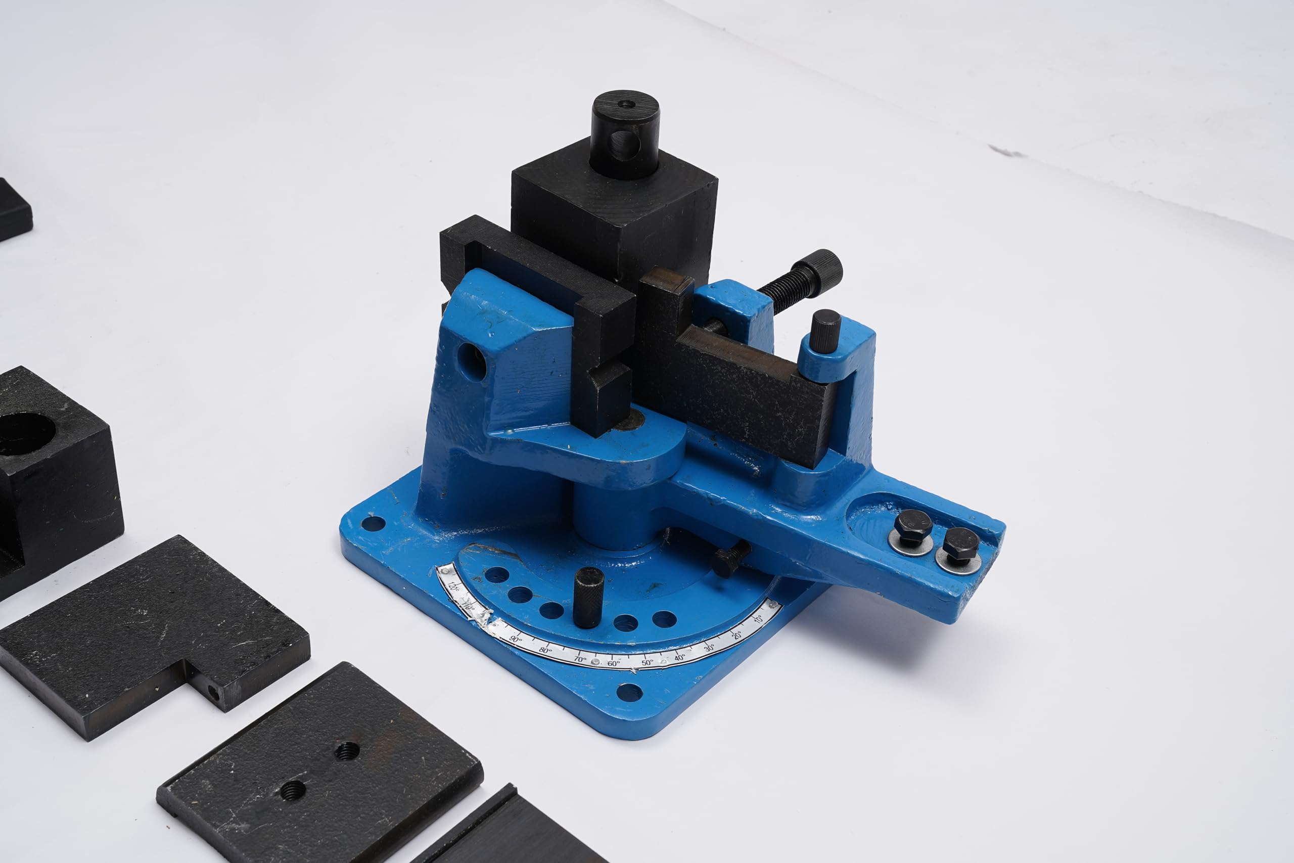 Dobladora manual de metal sin electricidad para acero, aluminio, cobre y latón, grosor de flexión de 15,8 mm, ángulo de 0-120°, resistente a arañazos y bajo mantenimiento, ideal para talleres