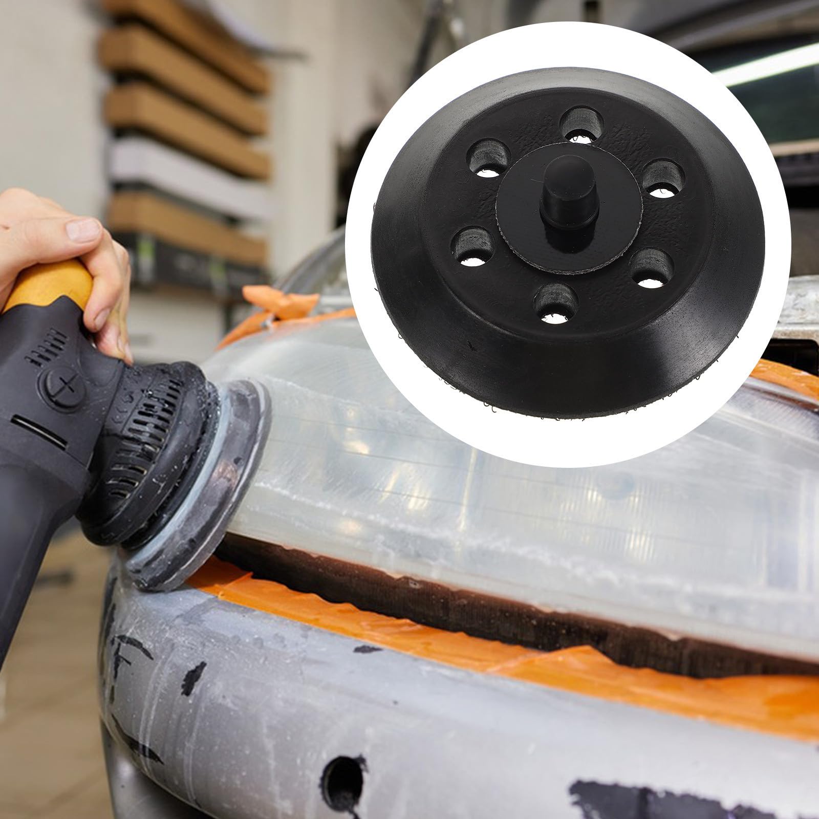Cabilock 5 Piezas Plato Pulidor de 3 Pulgadas y 6 Orificios para Coches, Pu