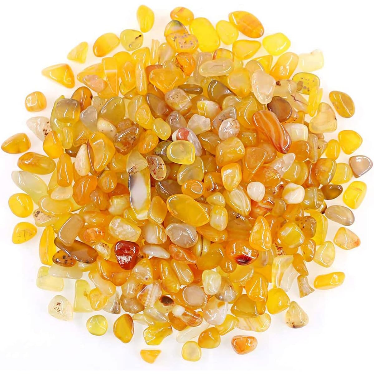 WAYBER Natural Yellow Agate Pebbles - indoor fountains and accessories | Mubboo