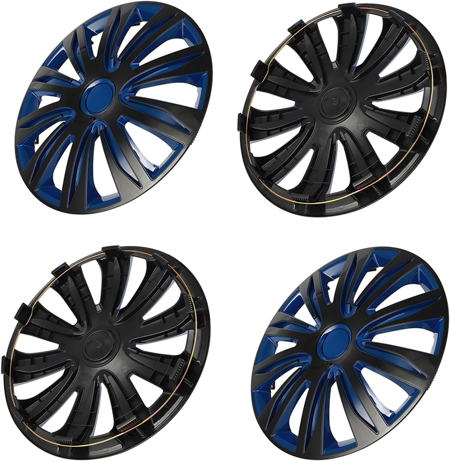SCITOO 17 Inch 4 Pack Black & Blue Wheel Cover Fit Rim 17 For all model