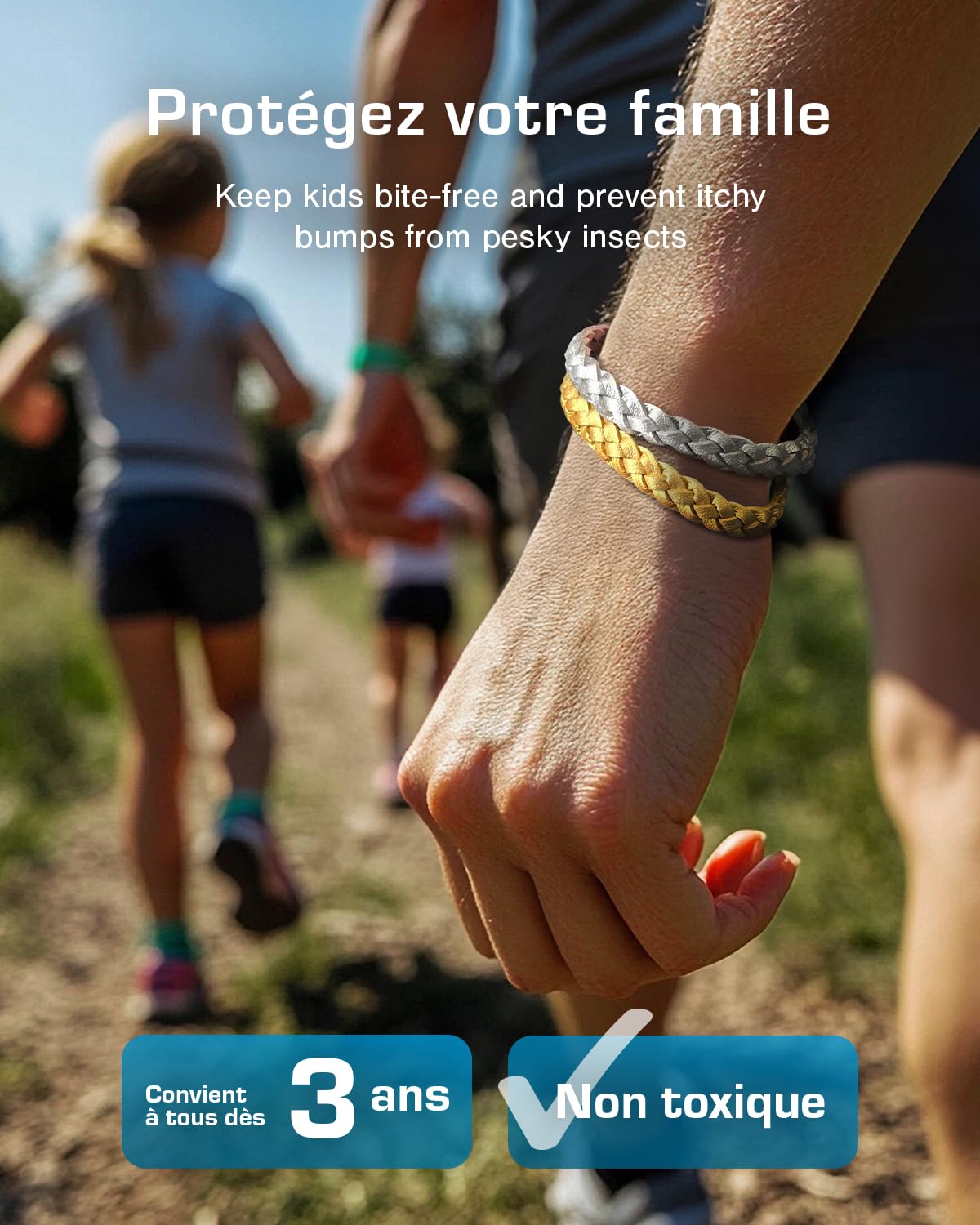 Active Era Bracelet Anti-Moustique en Cuir pour Enfant & Adulte [Lot de 12] – Répulsif Naturel - 100% Sans DEET, Imperméable – Jusqu’à 250h de Protection Extérieure Contre les Moustiques & Insectes