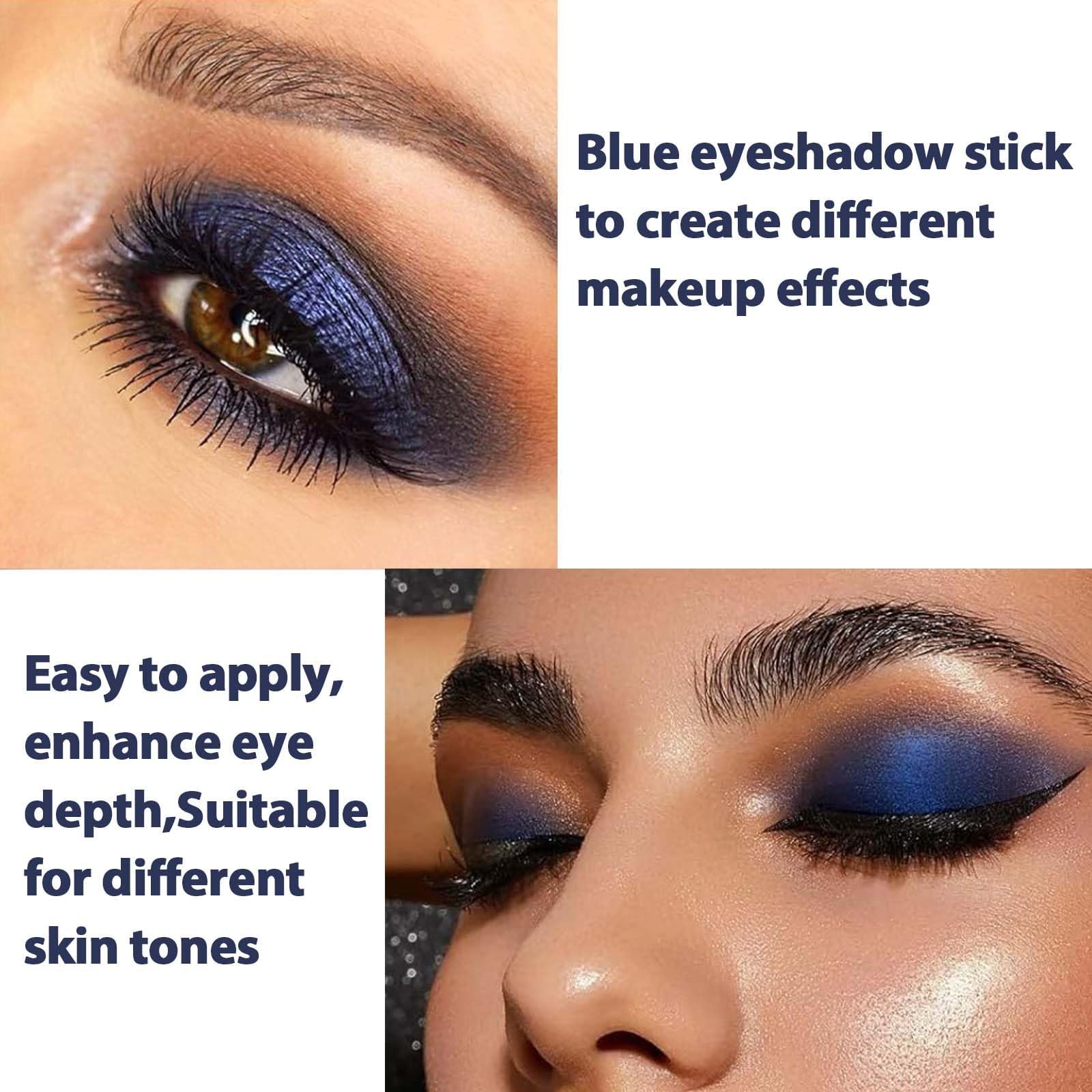 Sparkling Blue Eyeshadow Stick, Waterproof, Hypoallergenic, Fine Sparkle, Long Lasting - Image 2