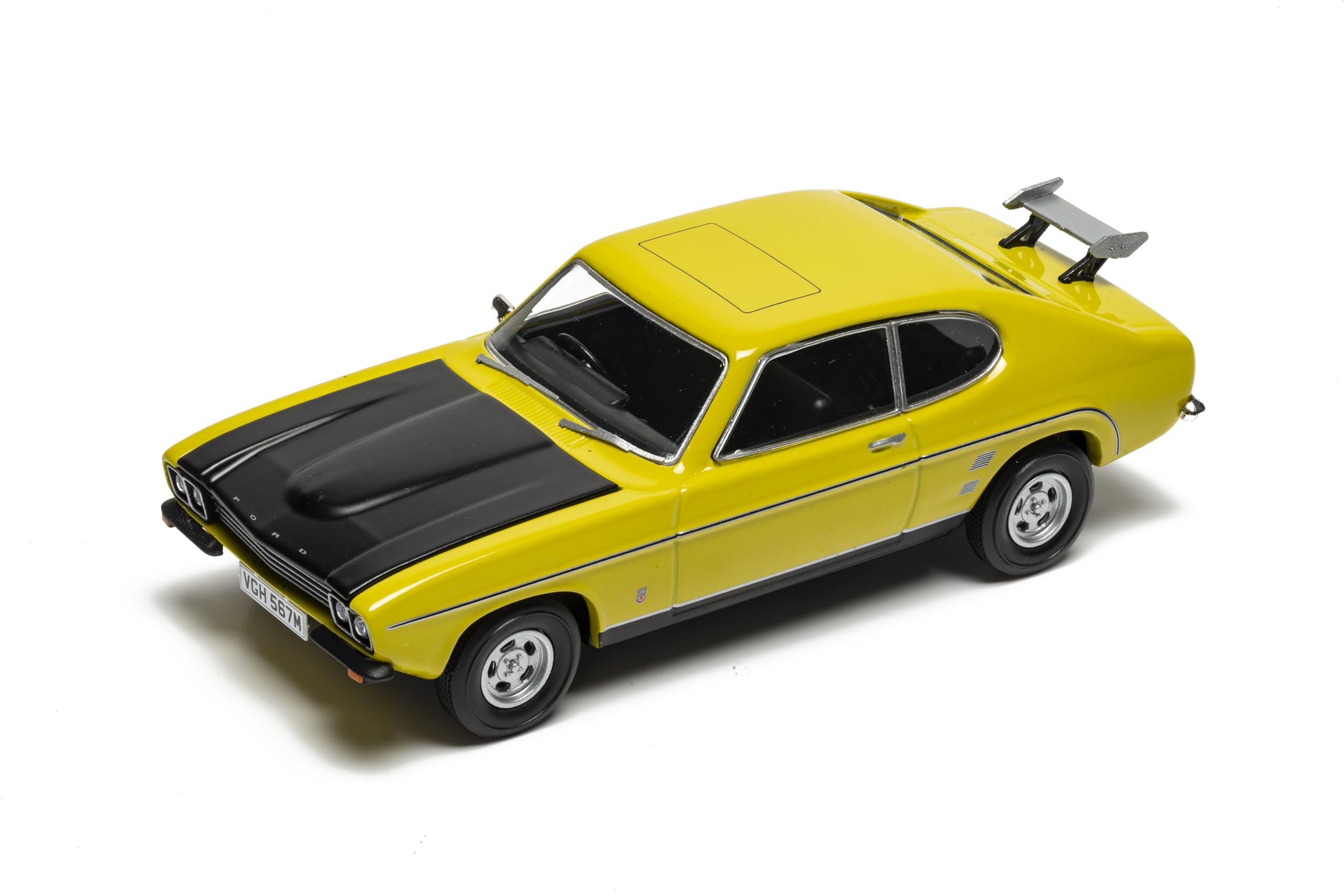 Corgi VA13319 Ford Capri MkI 3.0 GXL Daytona Yellow Diecast Modellauto – Richard Hammonds Das kleinste Zahnrad im Maßstab 1:43, detaillierte Druckgusskonstruktion, vorgefertigte Automodelle