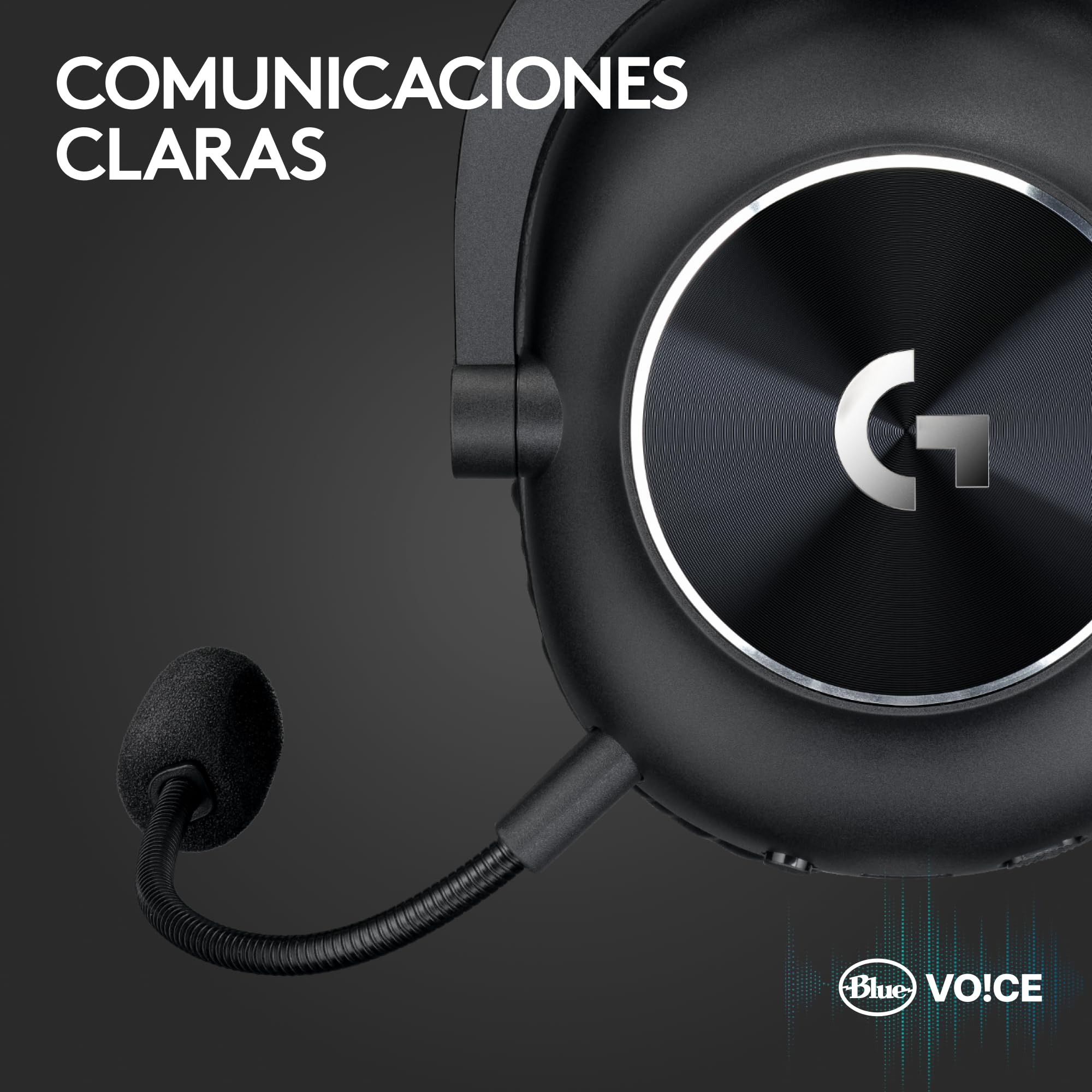 Logitech G PRO X 2 LIGHTSPEED Auriculares gaming inalámbricos, mic. brazo desmont., transductores grafeno 50 mm, DTS:X 2.0-7.1 Surround, Bluetooth/USB/3.5 mm Aux, PC, PS5, PS4, Nintendo Switch - Negro